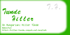 tunde hiller business card